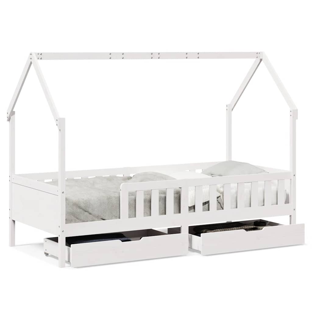 Kinderbedframe met lades 80x200 cm massief grenenhout – afbeelding 2