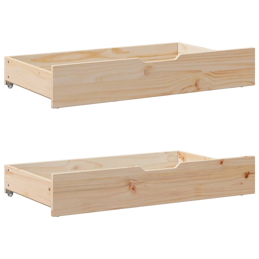 Slaapbank met lades 90x200 cm massief grenenhout – afbeelding 6