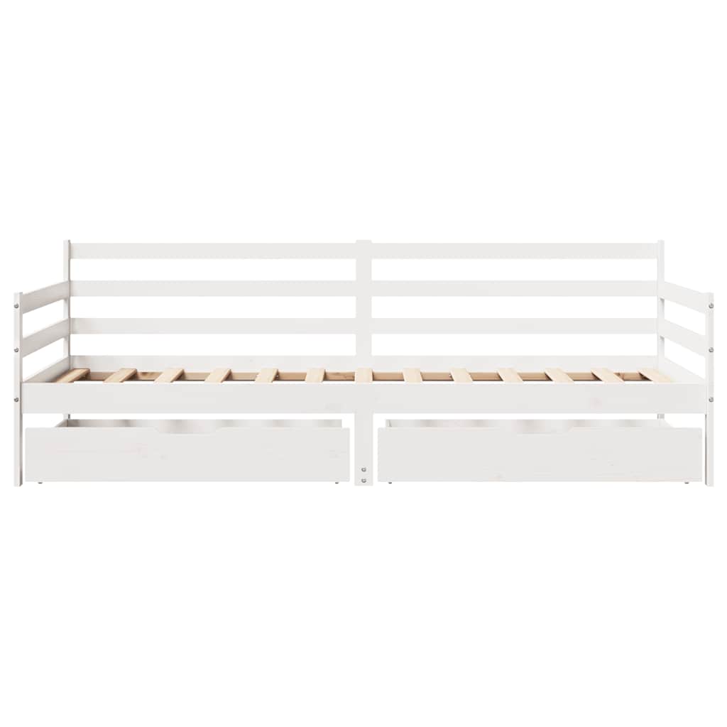 Slaapbank met lades 80x200 cm massief grenenhout – afbeelding 4