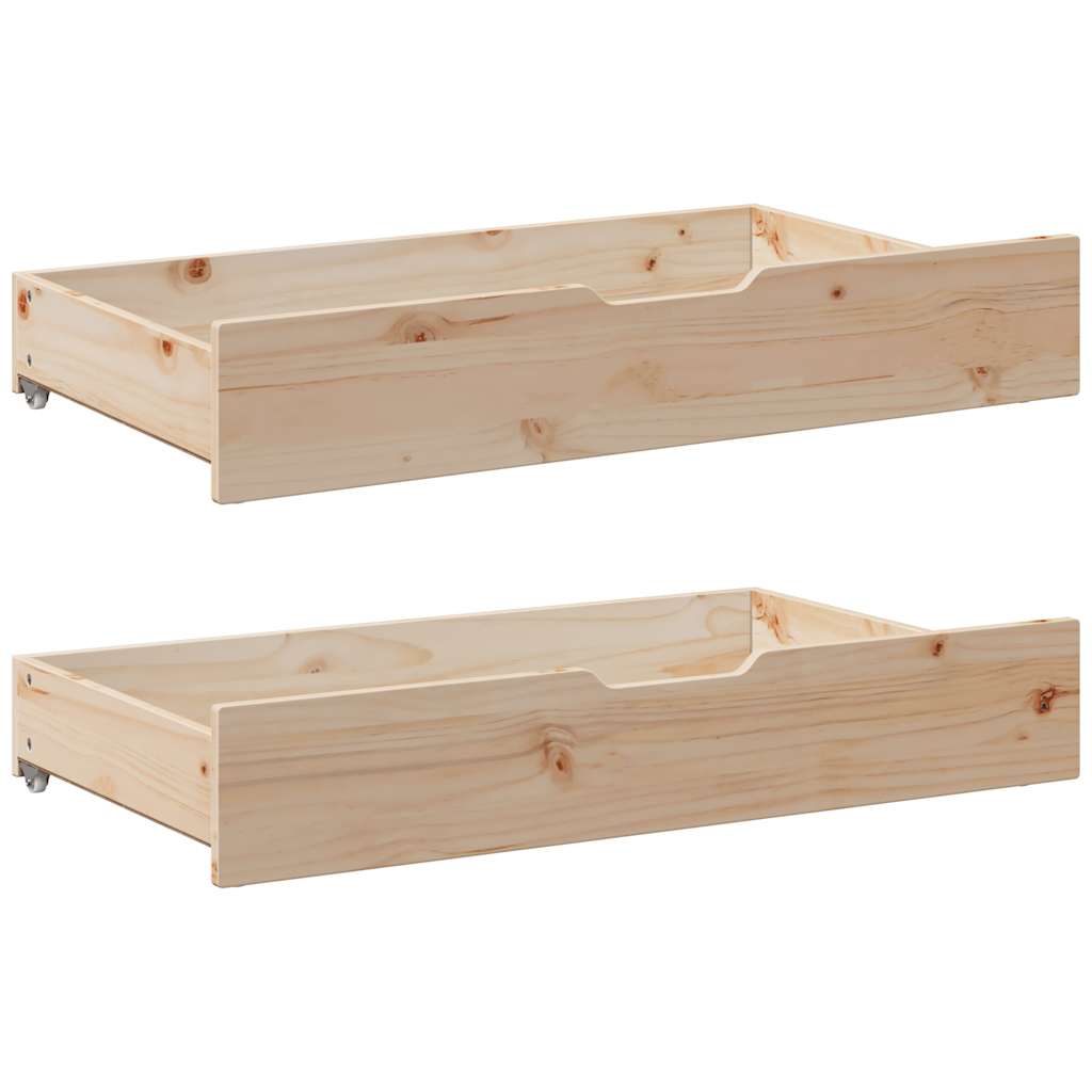 Slaapbank met lades 80x200 cm massief grenenhout – afbeelding 8