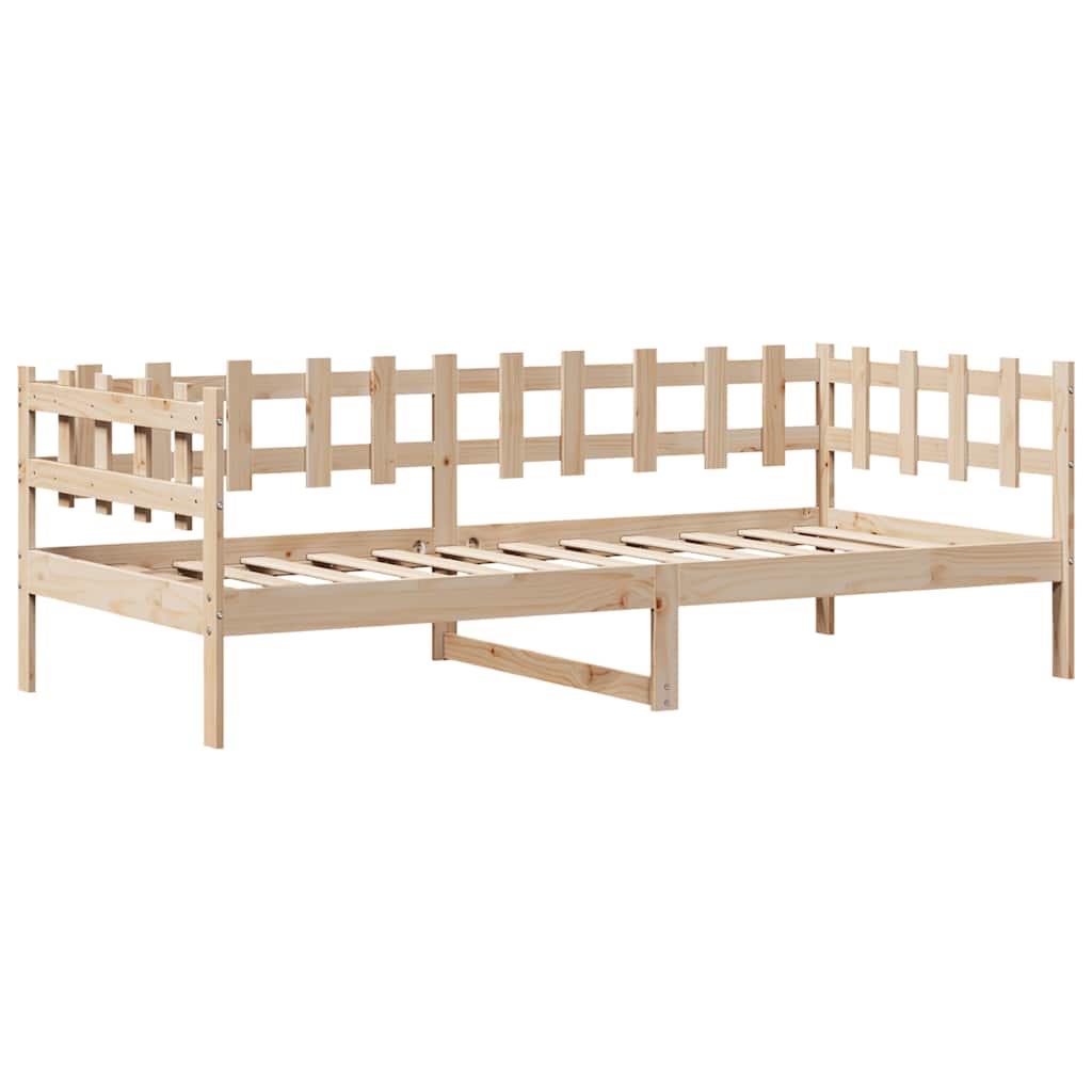 Slaapbank met lades 90x200 cm massief grenenhout – afbeelding 5