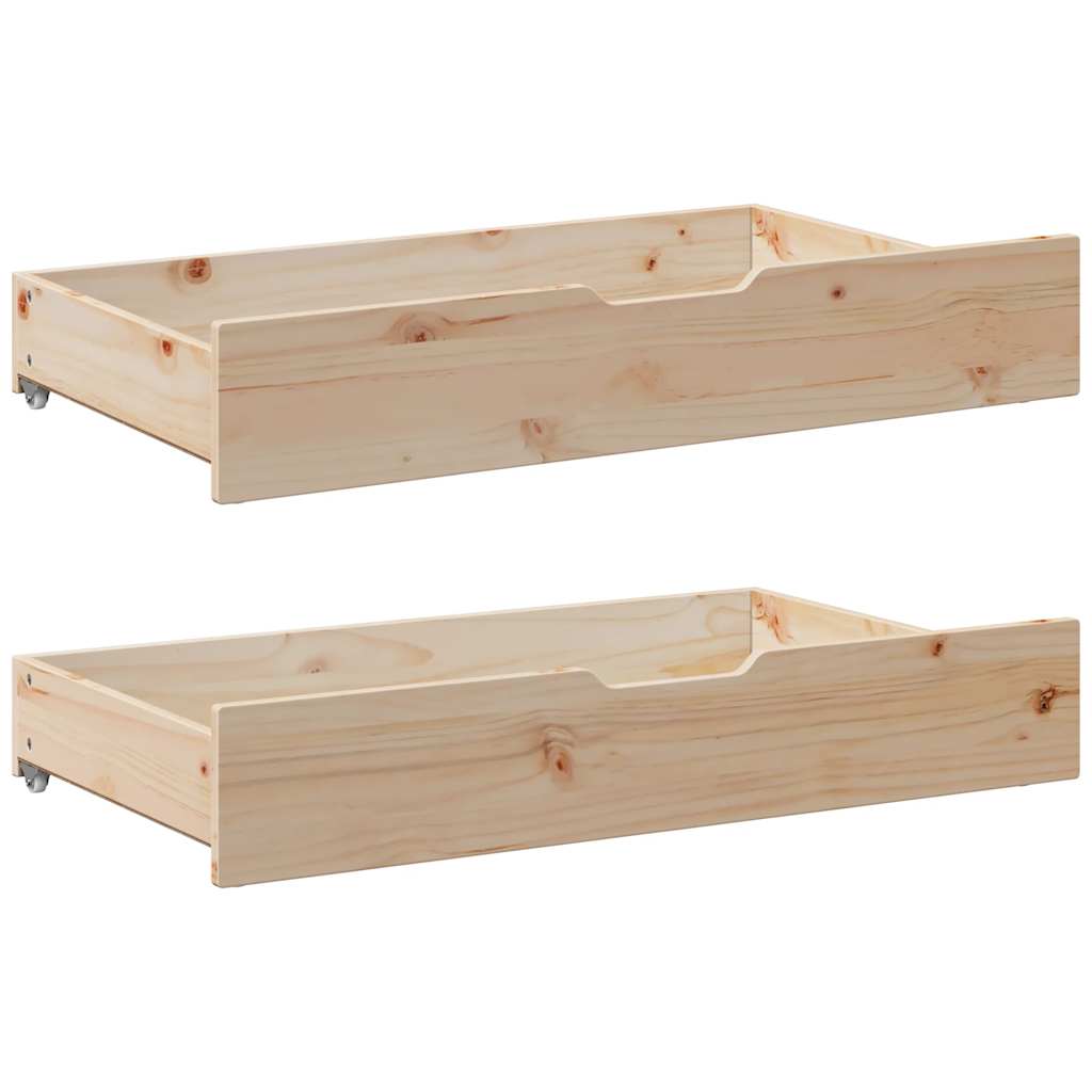 Slaapbank met lades 80x200 cm massief grenenhout – afbeelding 8