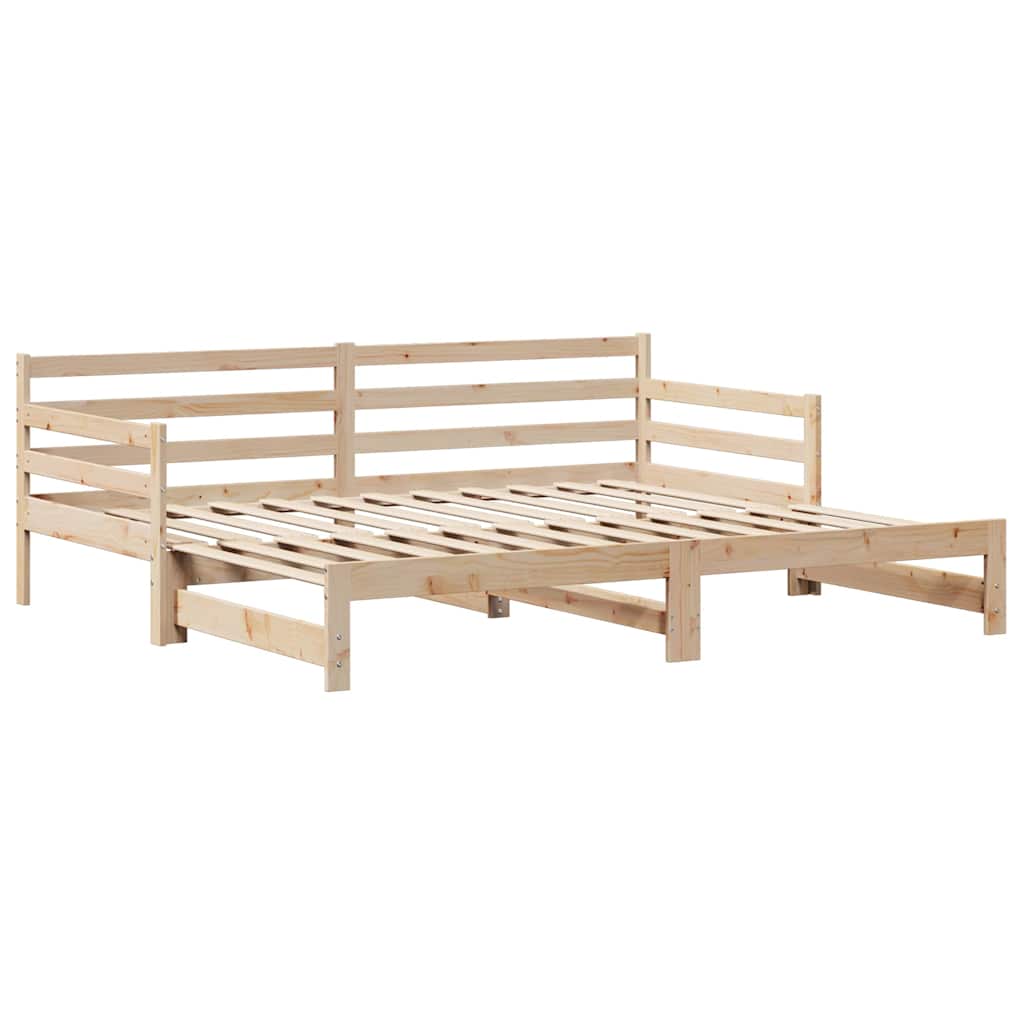 Slaapbank met lades 90x200 cm massief grenenhout – afbeelding 5