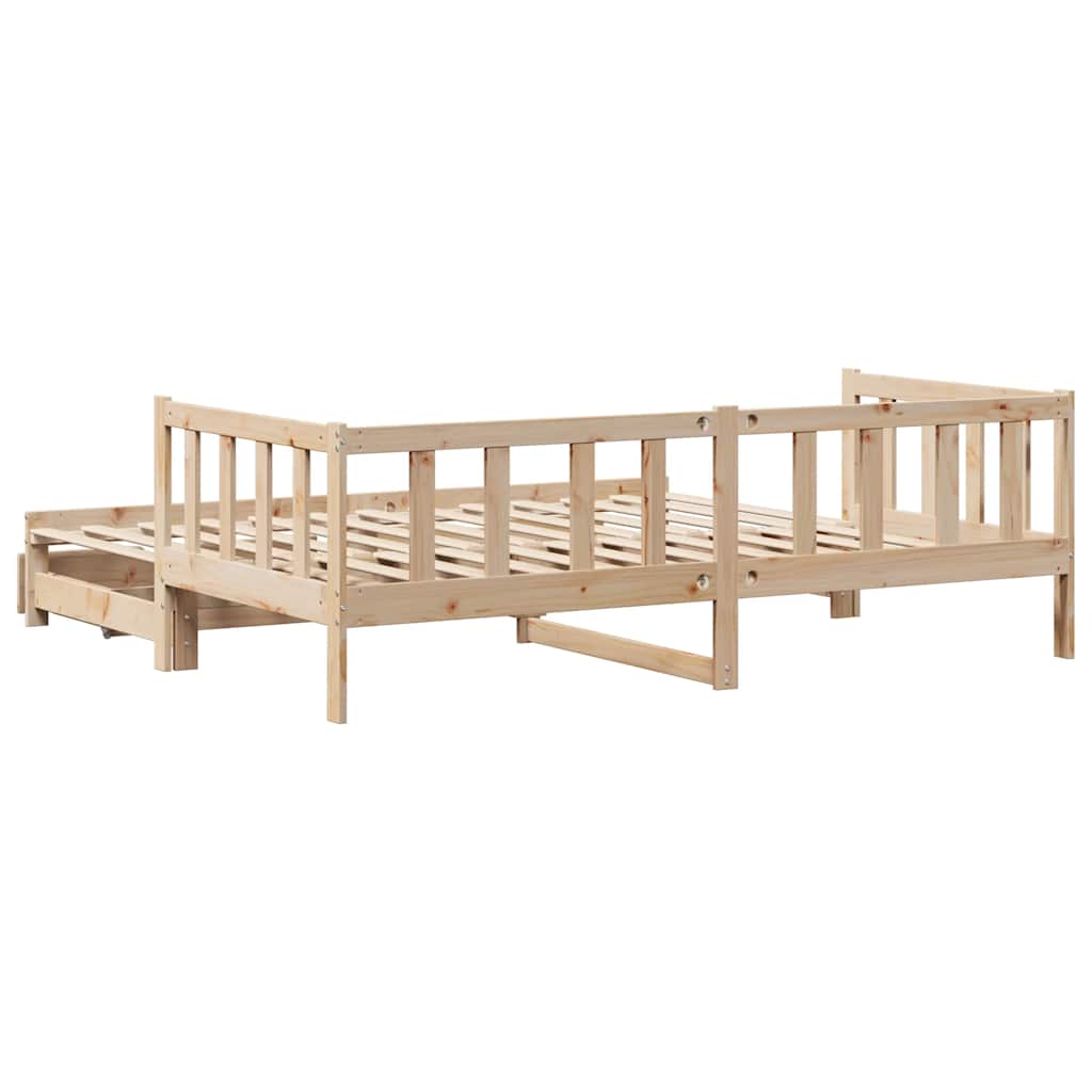 Slaapbank met onderschuifbed en lades zonder matras 90x190 cm – afbeelding 8