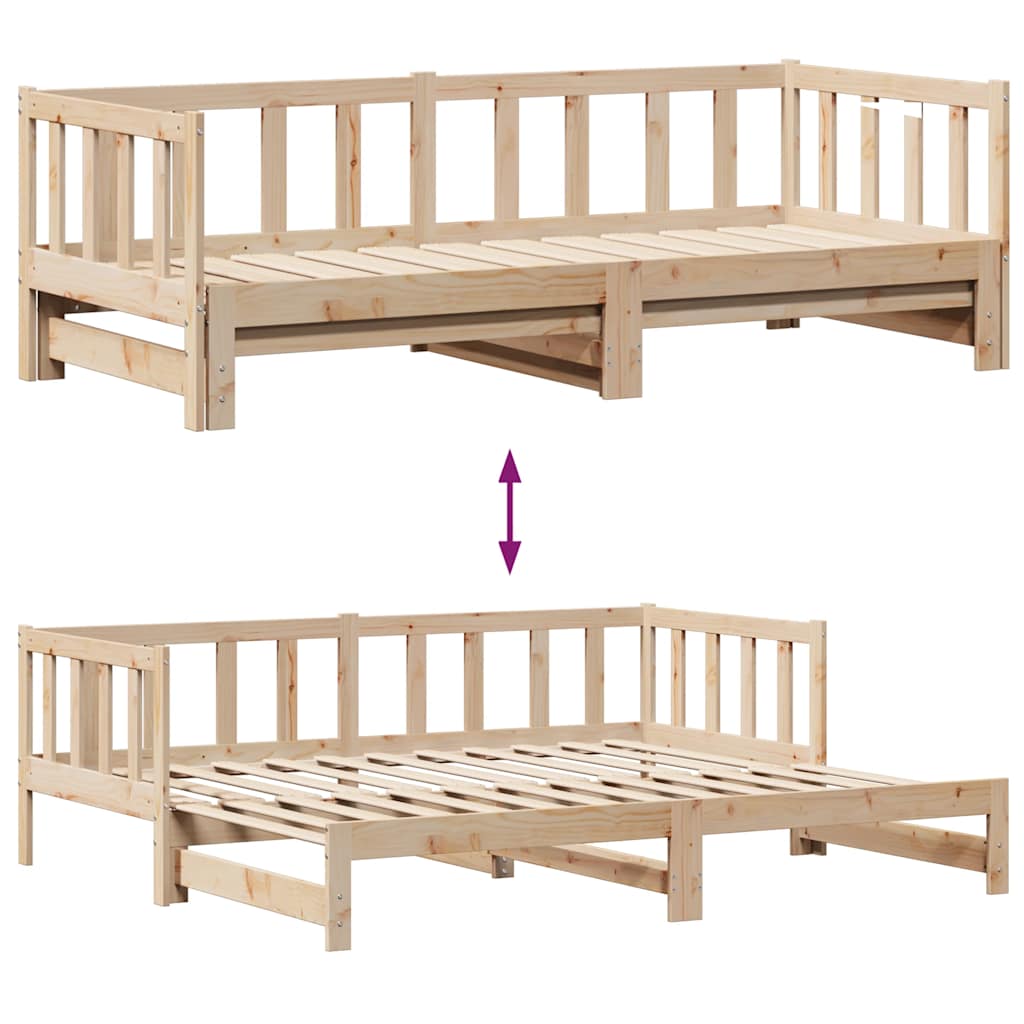 Slaapbank met onderschuifbed en lades zonder matras 90x190 cm – afbeelding 9
