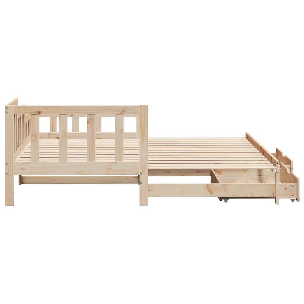 Slaapbank met onderschuifbed en lades zonder matras 90x200 cm – afbeelding 6