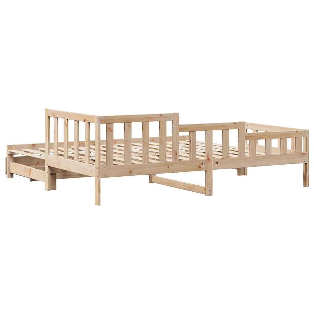 Slaapbank met onderschuifbed en lades zonder matras 90x200 cm – afbeelding 7