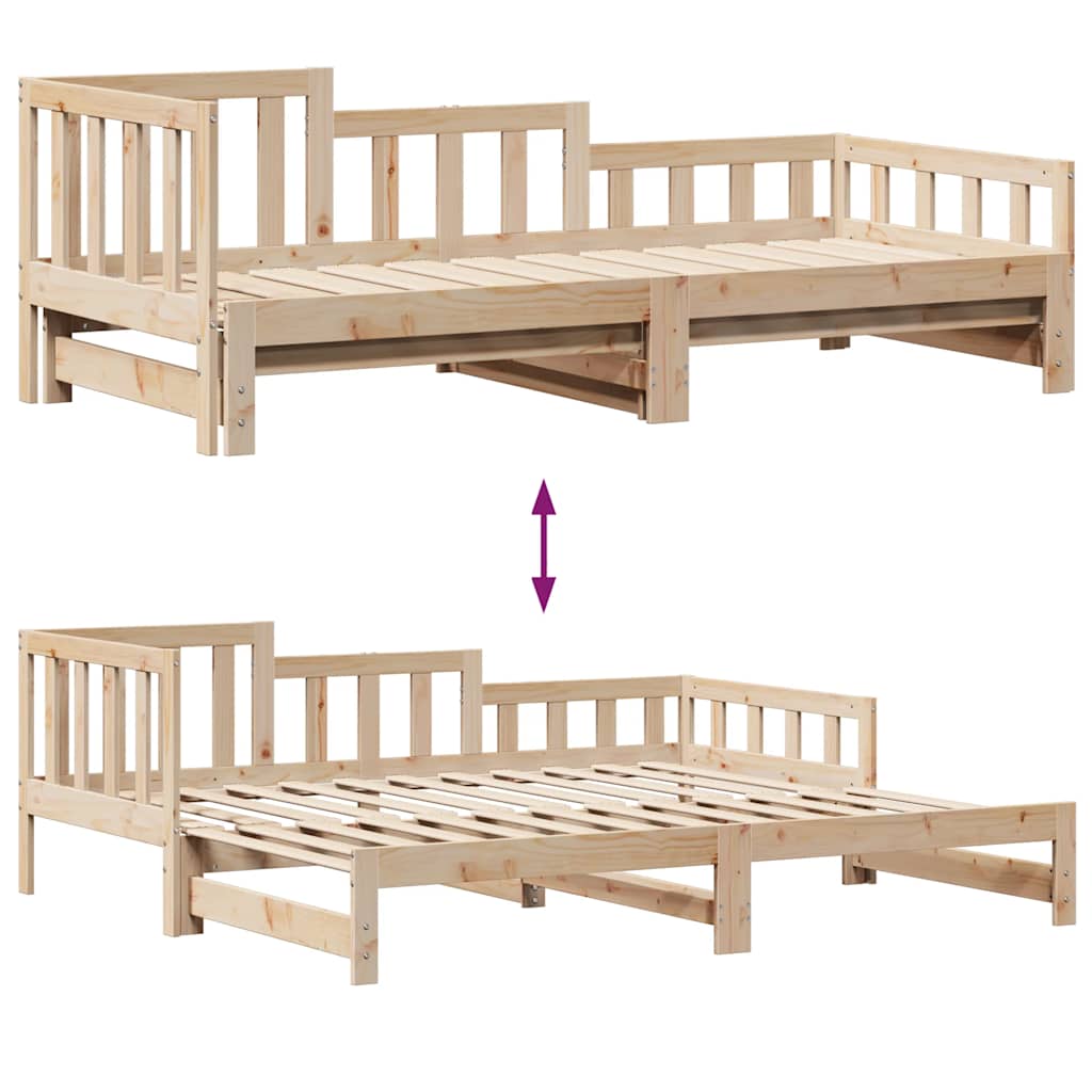 Slaapbank met onderschuifbed en lades zonder matras 90x200 cm – afbeelding 8