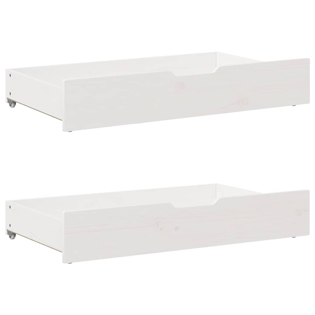 Slaapbank met onderschuifbed/lades zonder matras 80x200 cm wit – afbeelding 10