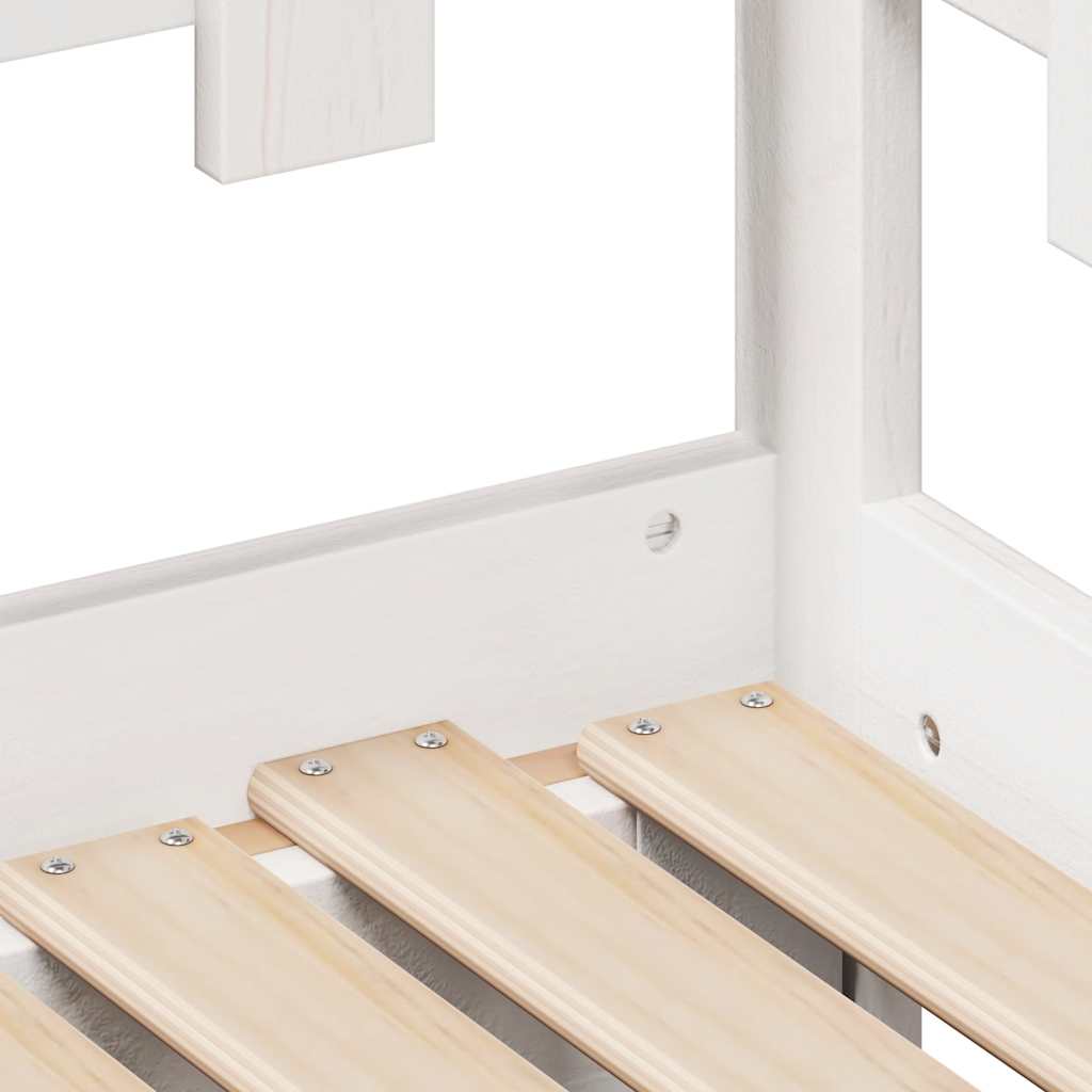 Slaapbank met onderschuifbed/lades zonder matras 80x200 cm wit – afbeelding 9