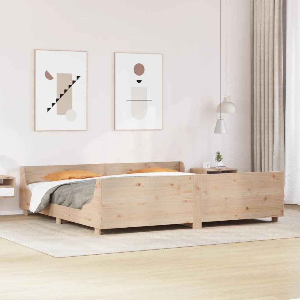 Bedframe zonder matras massief grenenhout 180x200 cm – afbeelding 1