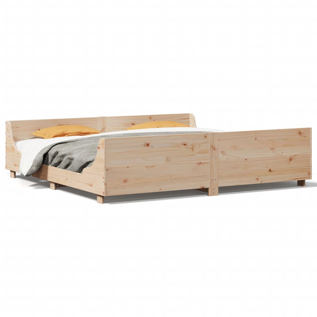 Bedframe zonder matras massief grenenhout 180x200 cm – afbeelding 2