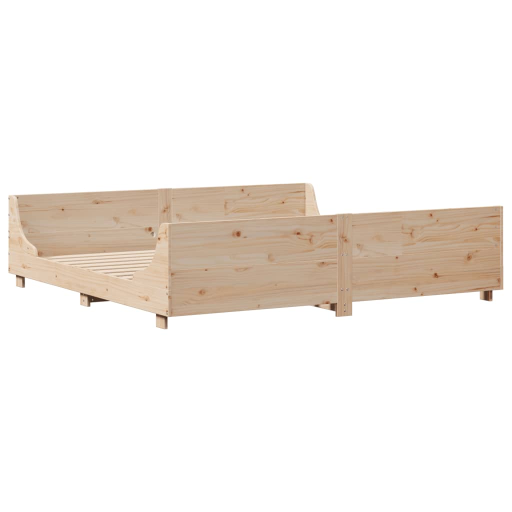 Bedframe zonder matras massief grenenhout 180x200 cm – afbeelding 3