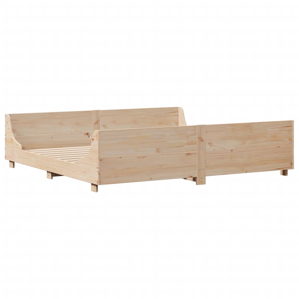 Bedframe zonder matras massief grenenhout 180x200 cm – afbeelding 6