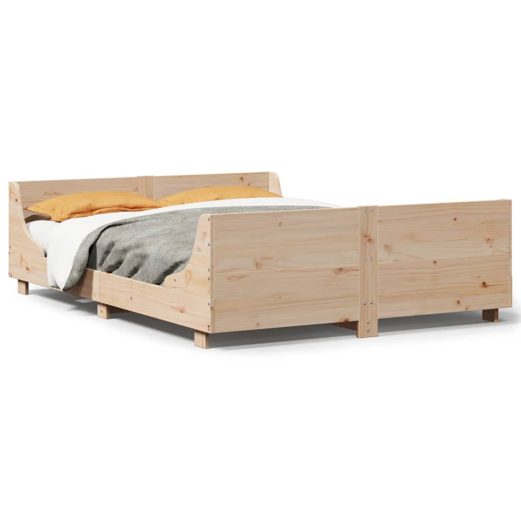 Bedframe zonder matras massief grenenhout 160x200 cm – afbeelding 2