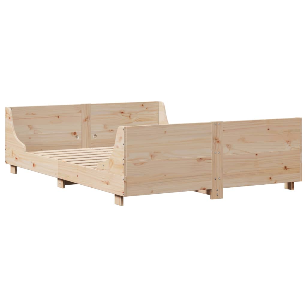 Bedframe zonder matras massief grenenhout 160x200 cm – afbeelding 3