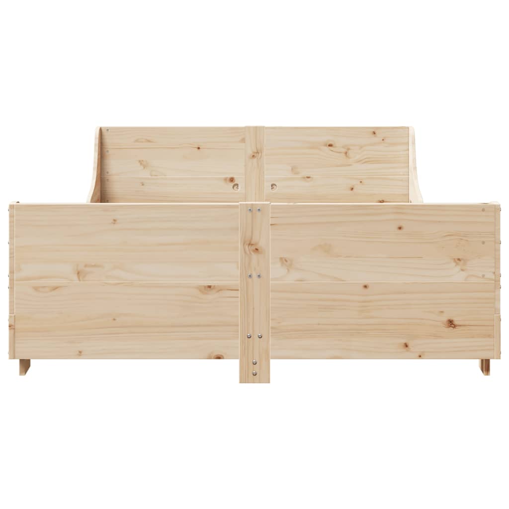 Bedframe zonder matras massief grenenhout 160x200 cm – afbeelding 4