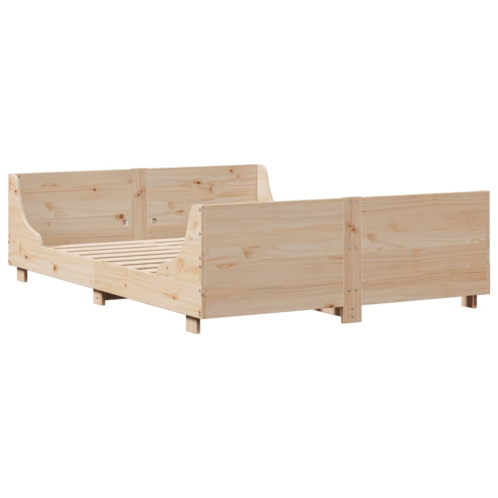 Bedframe zonder matras massief grenenhout 160x200 cm – afbeelding 6