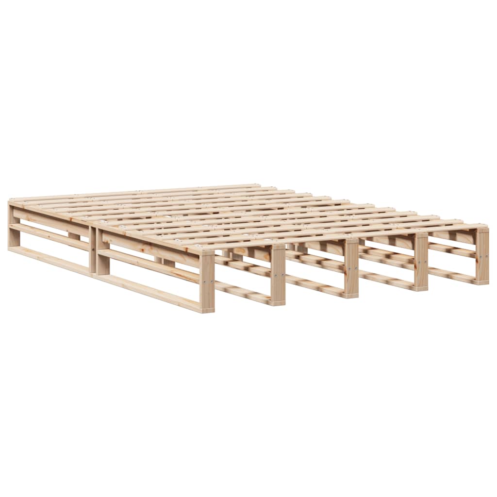 Bedframe zonder matras massief grenenhout 160x200 cm – afbeelding 4