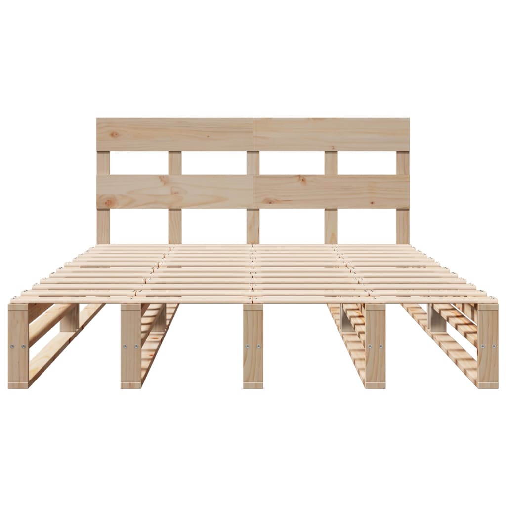 Bedframe zonder matras massief grenenhout 160x200 cm – afbeelding 6