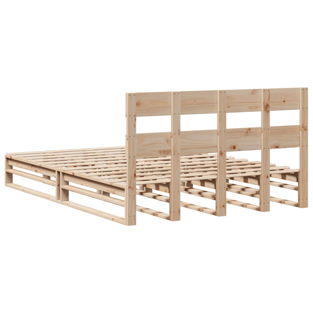 Bedframe zonder matras massief grenenhout 160x200 cm – afbeelding 8