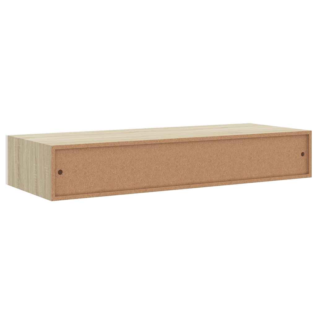 Wandladeplanken 2 st eiken en wit 60x23,5x10cm MDF – afbeelding 9