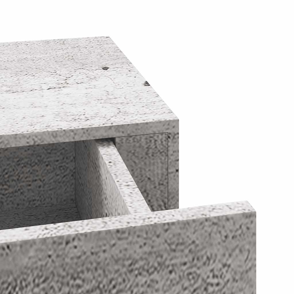 Wandschappen 2 st met lade 60x23,5x10 cm MDF betongrijs – afbeelding 10