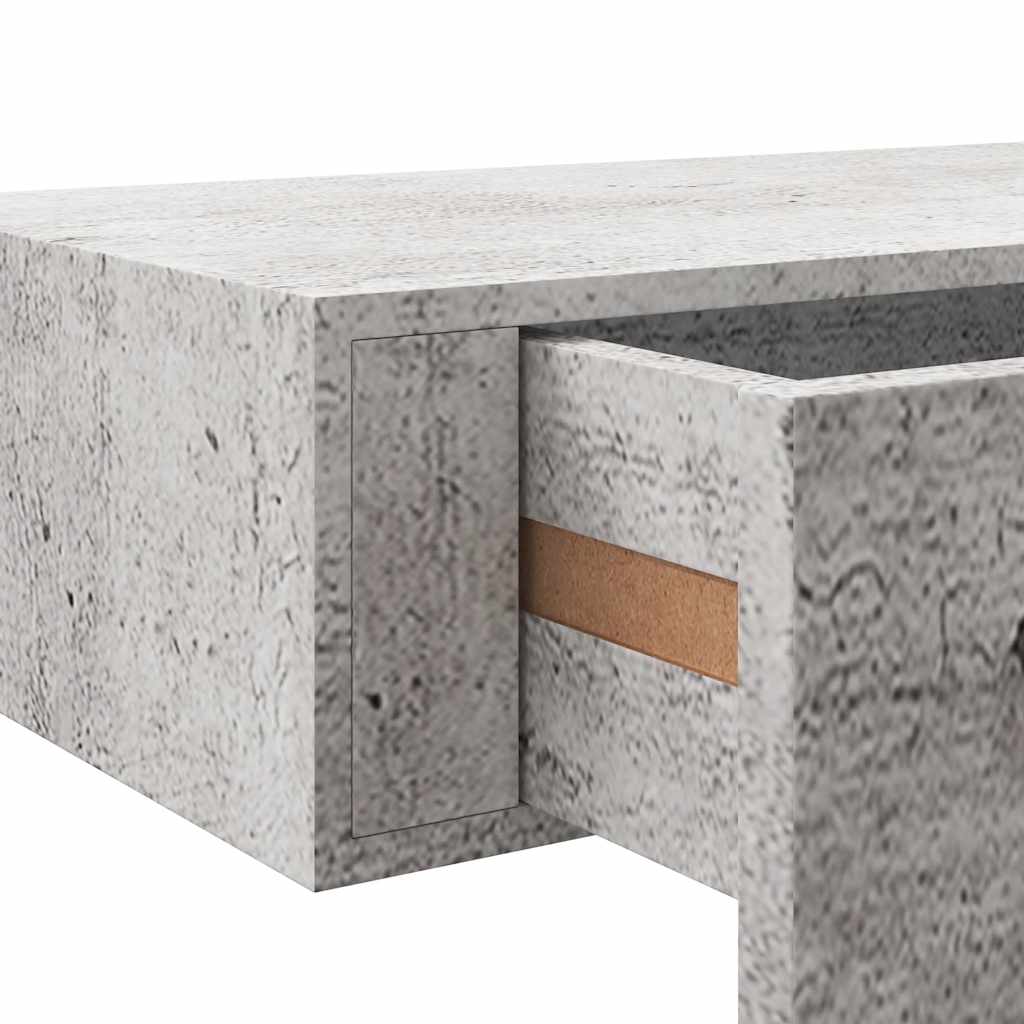 Wandschappen 2 st met lade 60x23,5x10 cm MDF betongrijs – afbeelding 11