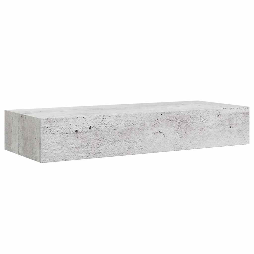 Wandschappen 2 st met lade 60x23,5x10 cm MDF betongrijs – afbeelding 6