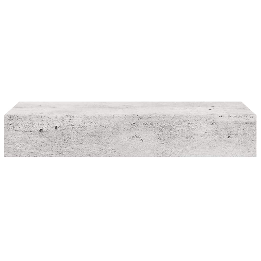 Wandschappen 2 st met lade 60x23,5x10 cm MDF betongrijs – afbeelding 7