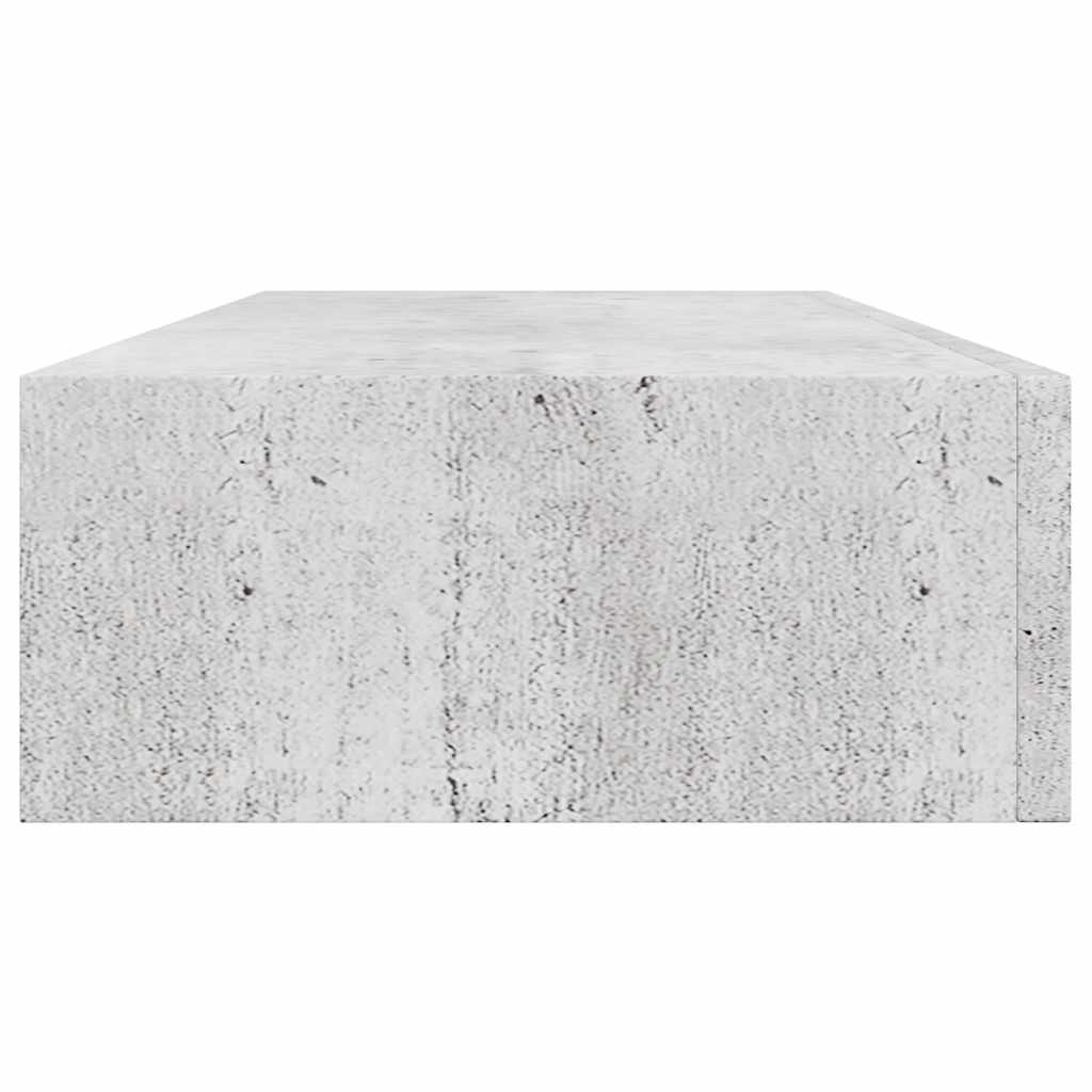 Wandschappen 2 st met lade 60x23,5x10 cm MDF betongrijs – afbeelding 8