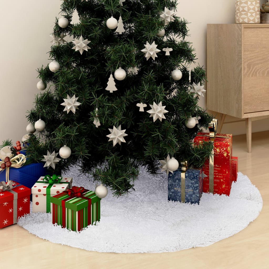 Kerstboomrok Wit 122 cm Imitatiebont