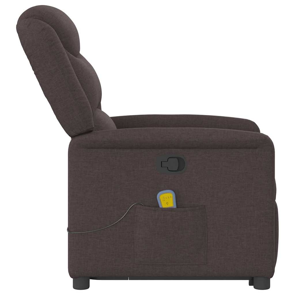 Sta-op-massagestoel verstelbaar stof donkerbruin – afbeelding 6