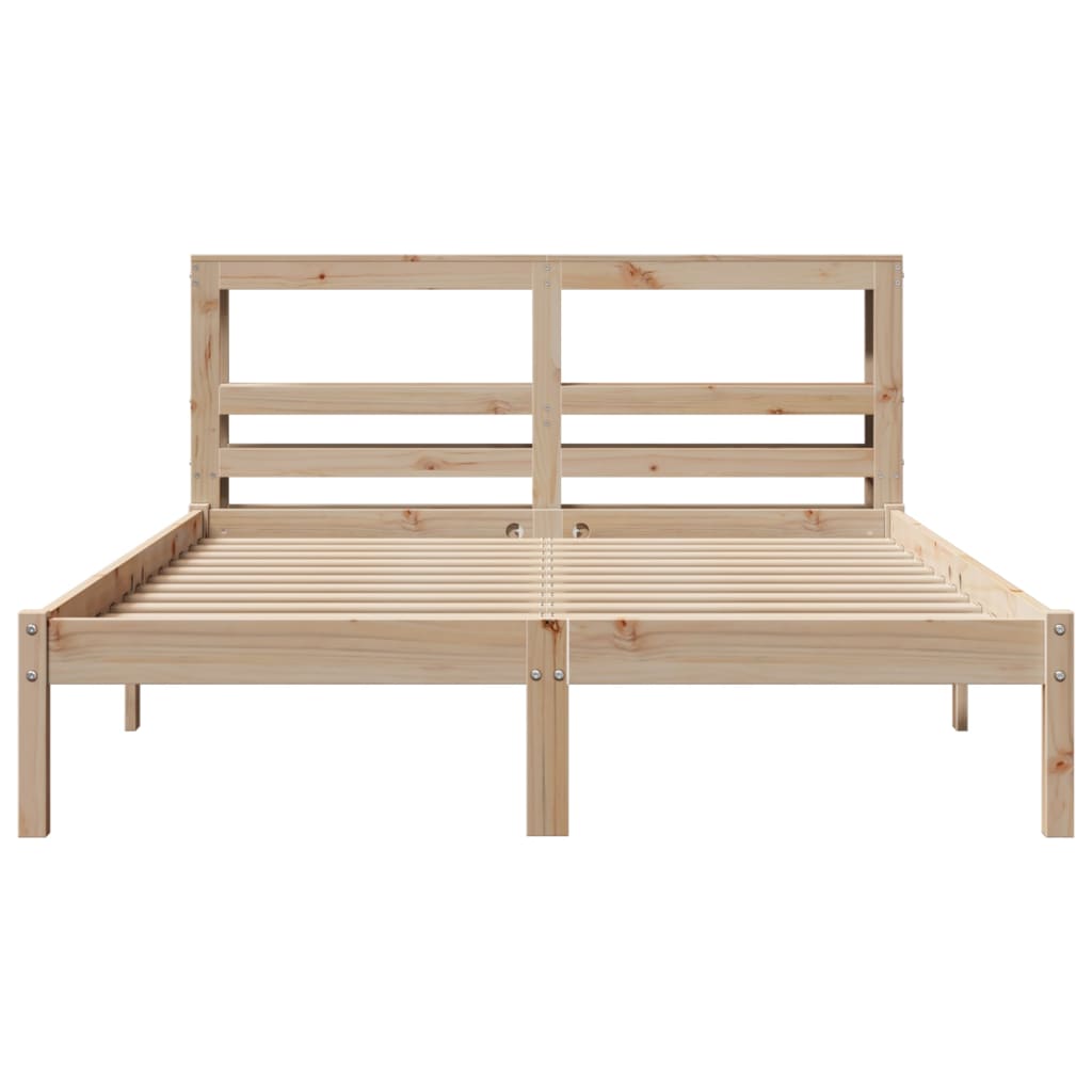 Bedframe zonder matras massief grenenhout 140x190 cm – afbeelding 4