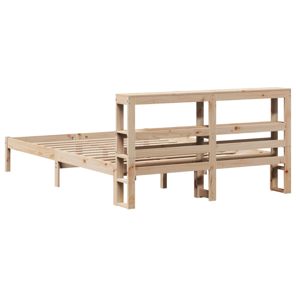Bedframe zonder matras massief grenenhout 140x190 cm – afbeelding 6