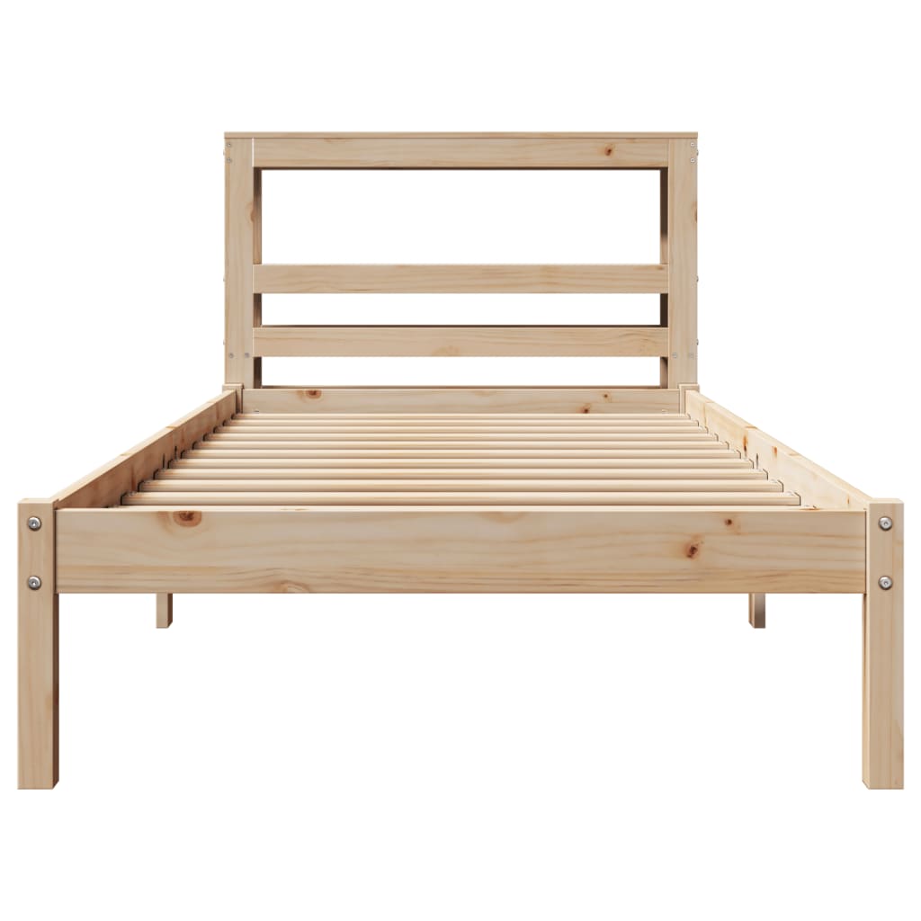 Bedframe zonder matras massief grenenhout 90x200 cm – afbeelding 4
