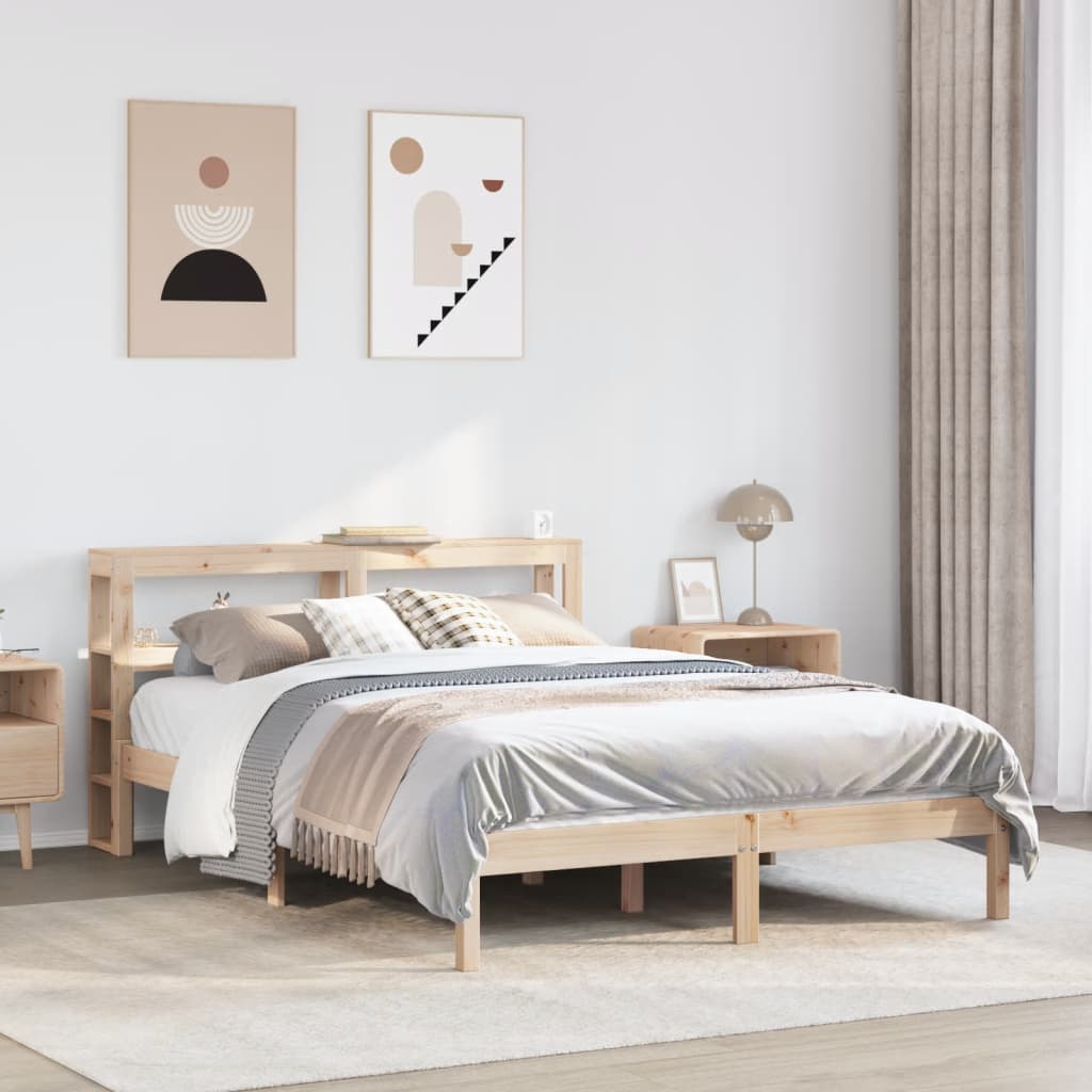 Bedframe zonder matras massief grenenhout 120x200 cm – afbeelding 1