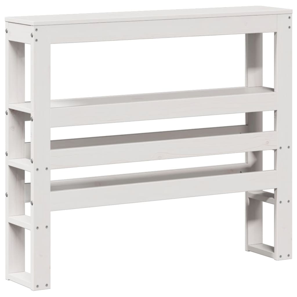 Bedframe zonder matras massief grenenhout wit 90x190 cm – afbeelding 8