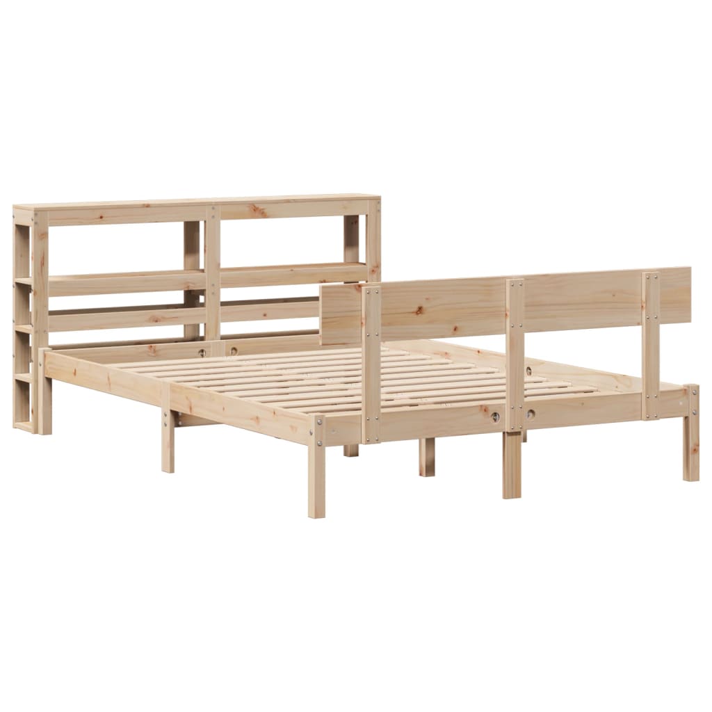 Bedframe zonder matras massief grenenhout 140x200 cm – afbeelding 3