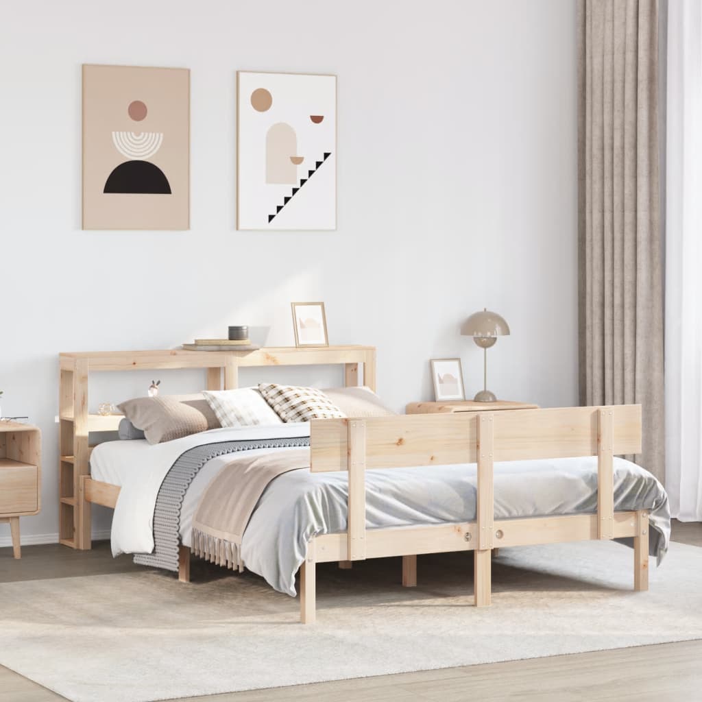 Bedframe zonder matras massief grenenhout 160x200 cm – afbeelding 1