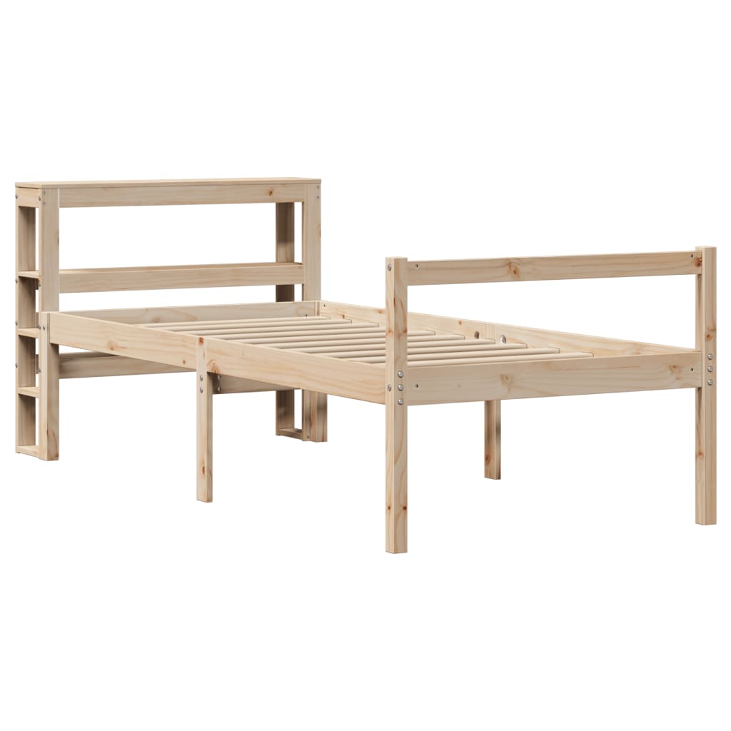 Seniorenbed met hoofdbord massief grenenhout 75x190 cm – afbeelding 3