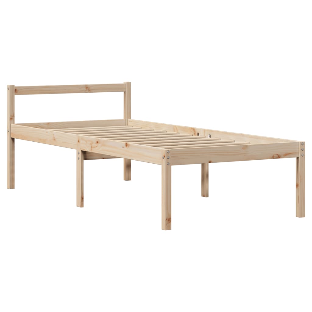Seniorenbed met hoofdbord massief grenenhout 75x190 cm – afbeelding 5