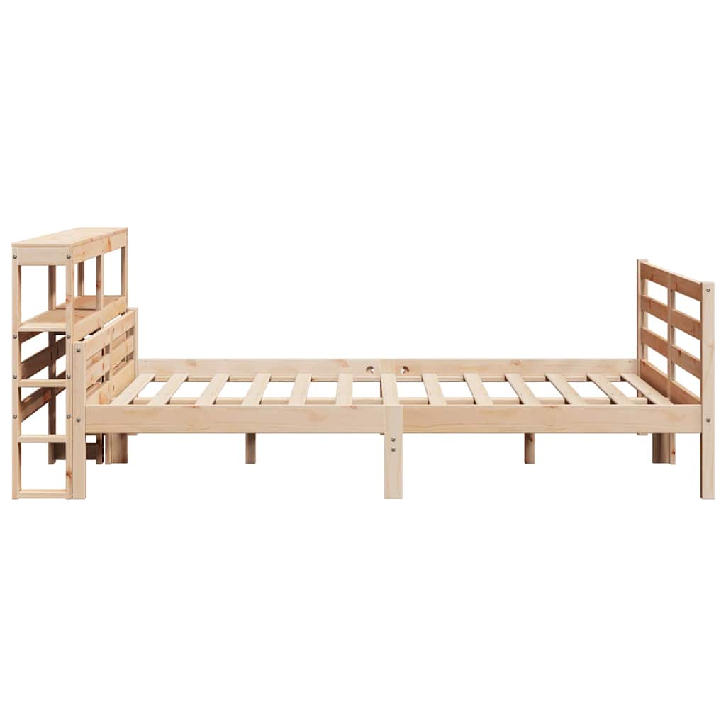 Bedframe met hoofdbord massief grenenhout 140x190 cm – afbeelding 5