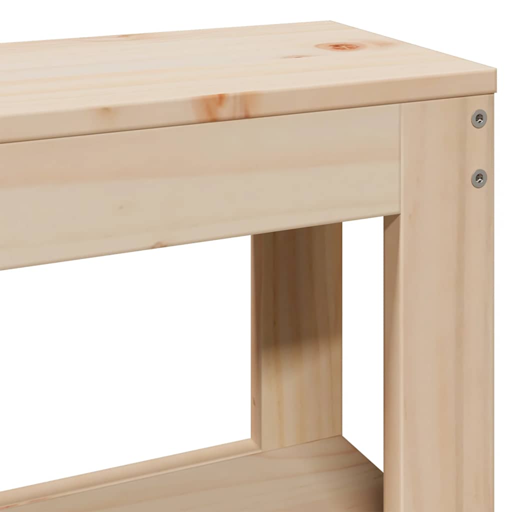 Bedframe met hoofdbord massief grenenhout 140x190 cm – afbeelding 9