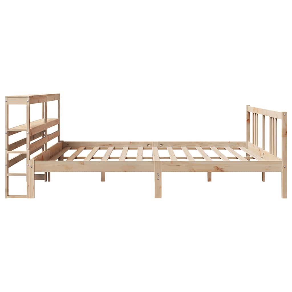 Bedframe met hoofdbord massief grenenhout 180x200 cm – afbeelding 5