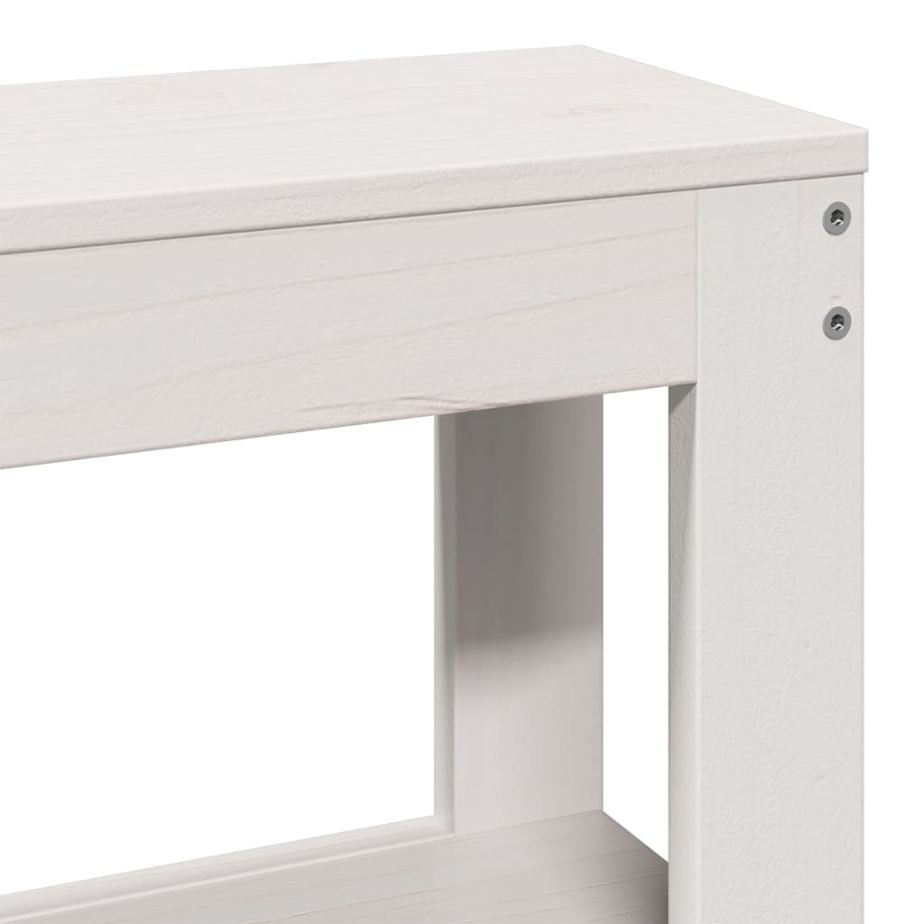 Bedframe met hoofdeinde zonder matras 140x190 cm wit – afbeelding 9