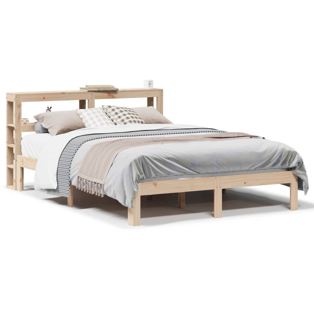 Bedframe met hoofdbord massief grenenhout 120x190 cm – afbeelding 2