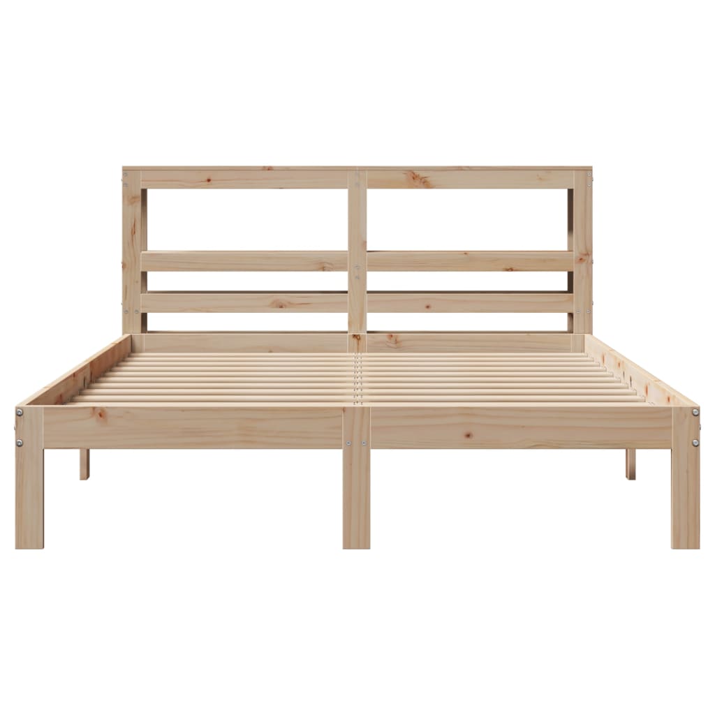 Bedframe met hoofdbord massief grenenhout 120x190 cm – afbeelding 4