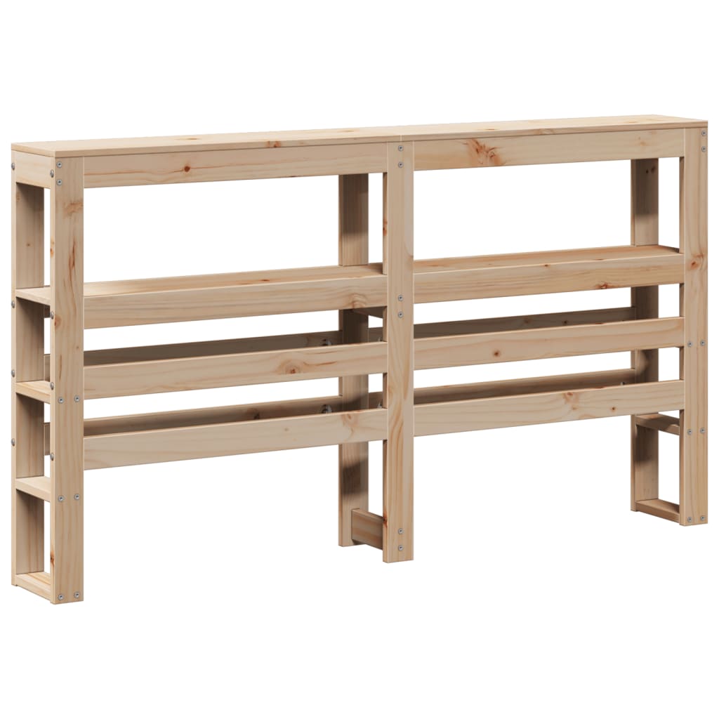 Bedframe met hoofdbord massief grenenhout 140x190 cm – afbeelding 8
