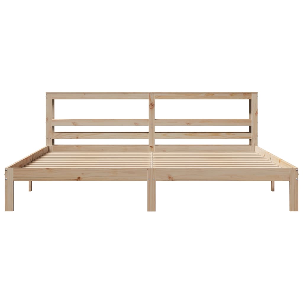 Bedframe met hoofdbord massief grenenhout 180x200 cm – afbeelding 4